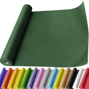 Imagem de PerkHomy Rolo de Papel Kraft Verde Escuro 44,5 cm x 1,930 cm (63') para Embrulho de Presente Flor Arte Pintura Artesanato Escrita Embalagem Envio 80GSM 25 kg (Verde Escuro, 44,5 cm x 163')