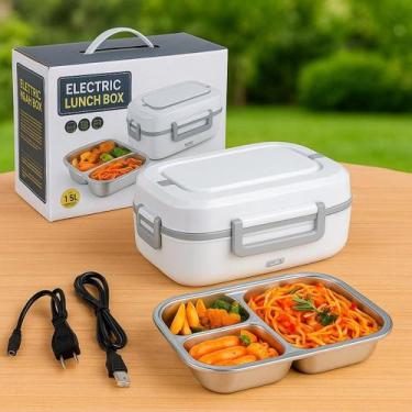 Imagem de Marmita Elétrica Inox Recipiente 12V/24V Térmica - Relet