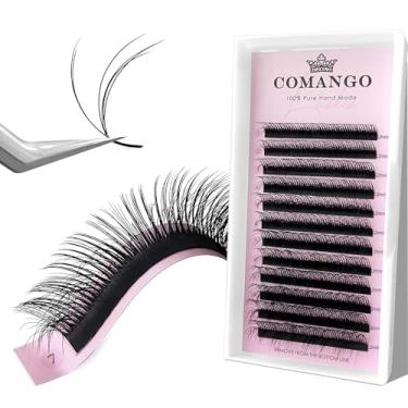 Imagem de CoMango Multi-Layer 3D Wild Fluffy Lashes Camellia Extensão de cílios pré-fabricados Ventiladores Volume Cílios 8-14 mm Bandeja Mix Curl Cílios LC/LD Estável Natural Soft Wispy Lash (LC-0,07-12 mm)