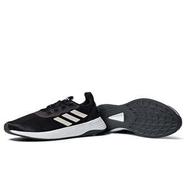 Imagem de adidas Tênis de corrida feminino Qt Racer esportivo, Preto/branco/cinza, 6