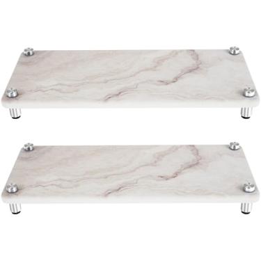 Imagem de 2 peças de organizador de pia de secagem instantânea, organizador de pia de pedra absorvente de água para banheiro, suporte de pia de pedra de secagem rápida antiderrapante com pés de aço inoxidável