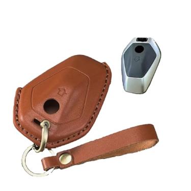 Imagem de Ysbxitu Capa de couro para motocicleta compatível com BMW R1300GS 1300GS R12 2025 ADV Adventure capa inteligente para chaveiro automotivo acessórios interiores B-marrom