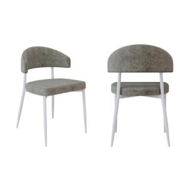 Imagem de Conjunto 2 Cadeiras de Jantar Bless Lautrec Est.Branca - Metalig