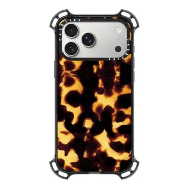 Imagem de CASETiFY Capa Bounce para iPhone 17 Pro Max [à prova de choque/compatível com Magsafe/6,5 m. Proteção contra quedas de grau militar 7X] - Carapaça de tartaruga - Preto transparente