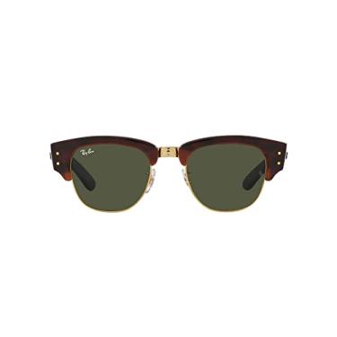 Imagem de Óculos de Sol Ray-Ban Mega Clubmaster 0RB0316S 990/31 Tam 50 / Marrom/Ouro - Lentes Verde