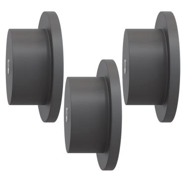 Imagem de Kit 03 Pinos Suporte de Parede Madeira Preto Redondo Espelho Bolsa Cabide Decoração - Lyam Decor