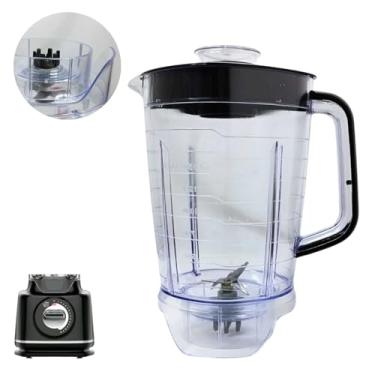 Imagem de Copo para Liquidificador compatível com Semp Easy LI6019 Tampa Preta Acrílico Transparente Resistente