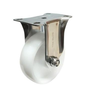 Imagem de Rodizio inox 304 base fixa 4 Pol. master Roll 170 kg roda nylon