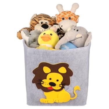 Imagem de Cesto Organizador Dobrável Quarto Infantil Animais Brinquedo (Leão)