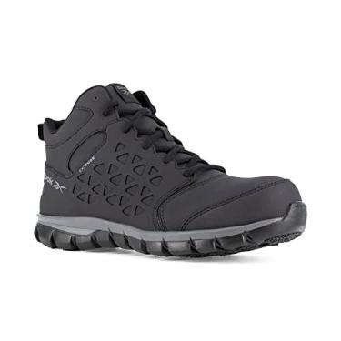 Imagem de Reebok Work Mens Sublite Cushion Athletic Mid Cut T nis Casual - Preto, Cinza, Preto, cinza, 8.5 Wide
