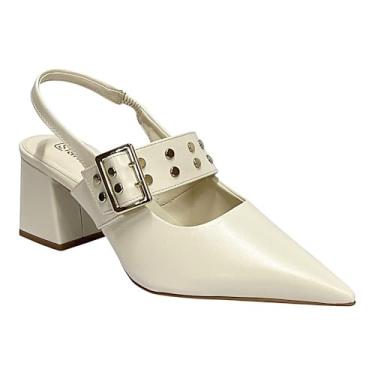 Imagem de Sapato Santinelli Scarpin Sligback 1636-046 Marfim