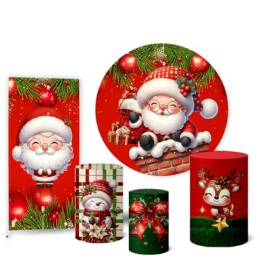 Imagem de Trio Capas Cilindro + Painel Sublimado + Painel Lateral Natal (K2HAL0085)
