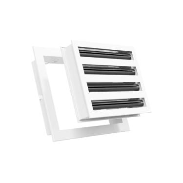 Imagem de Grade AC de design moderno 10x8 - alumínio branco - saída de ar - difusor de slot linear - grade de registro para aquecimento e resfriamento - compatível com registros de teto, parede ou piso
