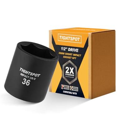 Imagem de TIGHTSPOT Soquete de impacto raso de 36 mm com design antiarredondamento de 6 pontos, aço CRV tratado termicamente