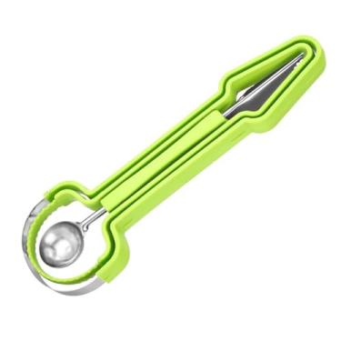 Imagem de Conjunto de colheres Melon Baller, kit de facas de aço inoxidável 3 em 1, utensílios de cozinha para fácil preparação de frutas e frutas perfeitamente moldadas