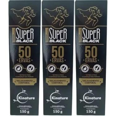 Imagem de Pomada Super Black 50 Ervas aliviar dores musculares, tensões, cansaço e desconfortos corporais - Kit Com 3 Unidades