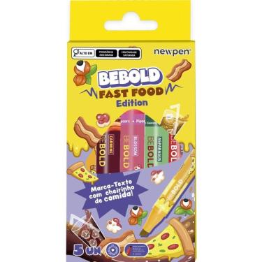 Imagem de Caneta Marca Texto Bebold Fast Food C/5 Cheirinho - Newpen