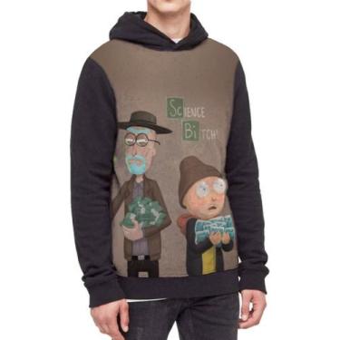 Imagem de Moletom Com Capuz Rick And Morty Breaking Bad Ref:607 - smoke, Preto, 