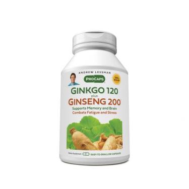 Imagem de Suplemento ANDREW LESSMAN Ginkgo 120 Plus Ginseng 200 mg