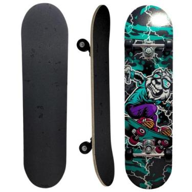 Imagem de Skate Board Infantil Funs Iniciante Esporte Suporta Até 50Kg