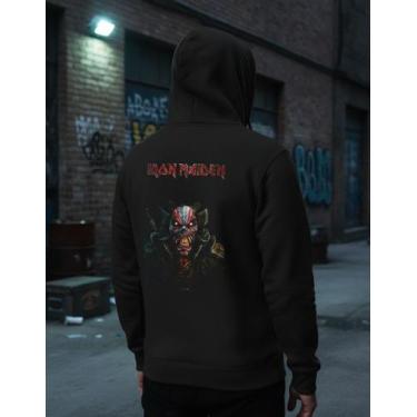 Imagem de Moletom Iron Maiden Eddie Samurato Estilo Heavy Metal Rock - NoBrand, 