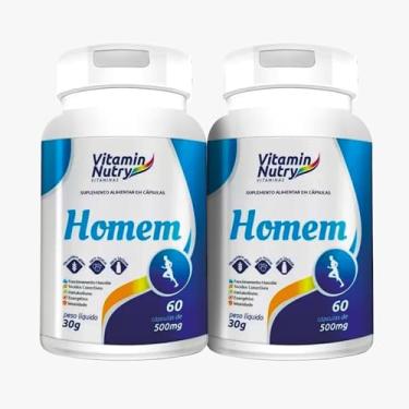 Imagem de Homem Suplemento Alimentar de Vitaminas (vit a, complexo B, cobre,zinco...) 60 cápsulas 500mg (2)