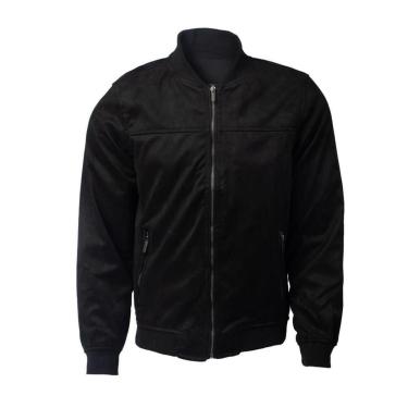 Imagem de Jaqueta Masculina Balboa Suede Barra Canelada Preto-Masculino