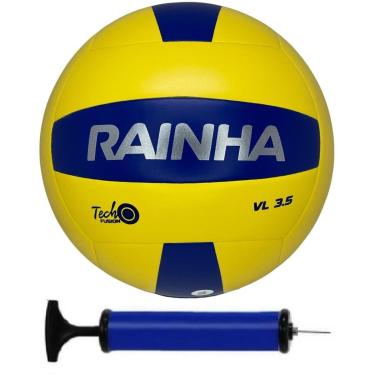 Imagem de BOLA DE VÔLEI RAINHA VL 3.5 OFICIAL AMARELO BOMBA DE AR-Unissex
