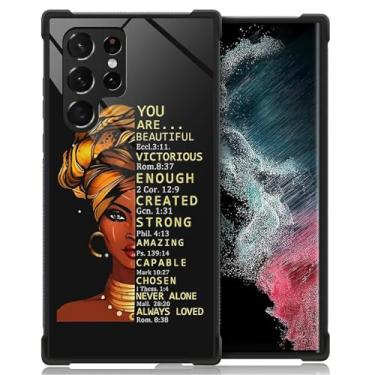 Imagem de DAIZAG Capa para Samsung Galaxy S23 Ultra, amortecedores de quatro cantos, antiderrapante, capa protetora com absorção de choque para meninas e meninos - meninas negras no hijab