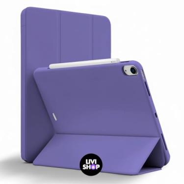 Imagem de Capa Anti Impacto PREMIUM para iPad 10 10.9 10ª Geração e iPad 11ª Geração Chip A16 – Função Sleep Compartimento para Apple Pencil – Tampa Magnética, Proteção Total (LILAS)