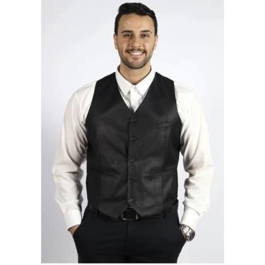 Imagem de Colete Social Masculino Slim Fit Casual Clássico Oxford - Jordhan, Pre