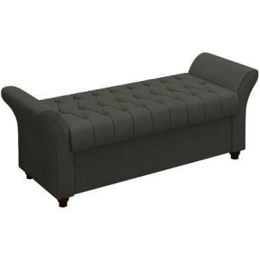 Imagem de Recamier Calçadeira Bau 160 Cm Pes Mdf Ogeo Linho Sl 74 Peer - PERFAN 