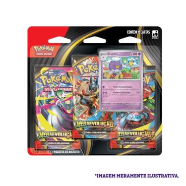 Imagem de Pokémon TCG, Blister Triplo MegaExpansão ME01 Drifblim - 18 Cartas