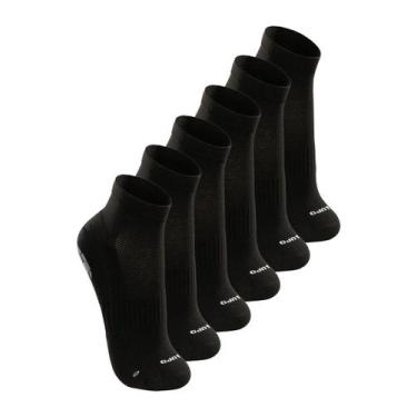 Imagem de Kit com 6 Pares de Meias Antiderrapante Pilates Lupo 3310-003, Preto, 
