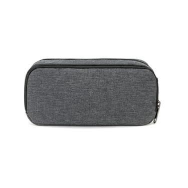 Imagem de Estojo para lápis, estojo de lápis de grande capacidade, bolsa de armazenamento de papelaria de escritório - cinza escuro