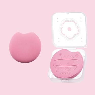 Imagem de Conjunto de esponja de maquiagem, esponja de beleza, liquidificador de maquiagem, líquido impecável (rosa)