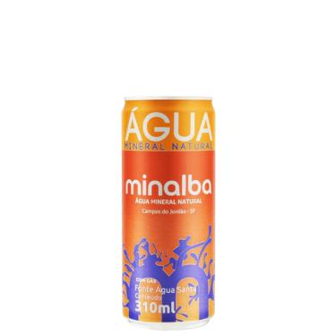 Imagem de AGUA MINERAL MINALBA COM GÁS LATA 310ML