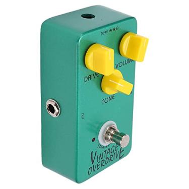 Imagem de XUXHOU Pedal Overdrive Vintage, Efeitos de Guitarra Clássica, Design True Bypass para Guitarristas Elétricos, Metal Verde