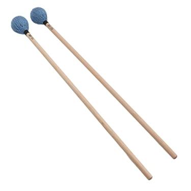 Imagem de RiToEasysports Marimbas Profissionais de Marimba, Cabeça de Fio Duro Médio para Tocar Percussão, Feitas de Bordo, 2 Peças (Azul)