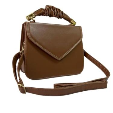 Imagem de Bolsa Feminina Transversal Pequena De Ombro E Mão Estilo Casual Elegante Para Dia A Dia (Caramelo)