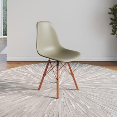 Imagem de Cadeira Eames Estilo Moderno Em Ferro Cobre Com Assento Fendi