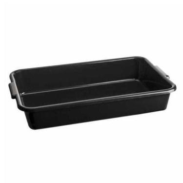 Imagem de Bandeja Plástica Retangular 7 Lts Multiuso Preta 43X29Cm