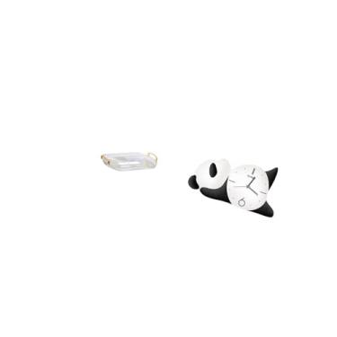 Imagem de Fenteer Bandeja Retangular Nórdica para Penteadeira E Relógio de Parede em Formato de Panda: Organizador Prático, E Moderno para Decoração de Sala