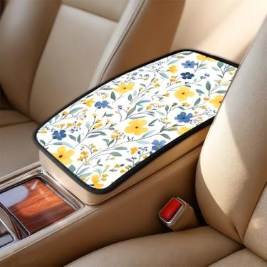 Imagem de AOHMPT Capa de apoio de braço para carro - Protetor de almofada de console central de carro contra garras de animais de estimação, sujeira e dedos pegajosos, acessório de decoração automotiva