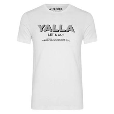 Imagem de Camiseta Sergio K Masculina Yalla Let's Go Branca-Masculino