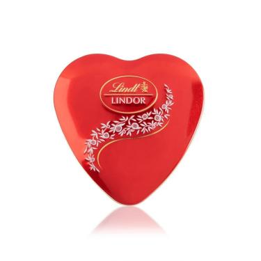 Imagem de Trufa de Chocolate ao Leite Cremoso Lindt Lindor Lata Coração 50g