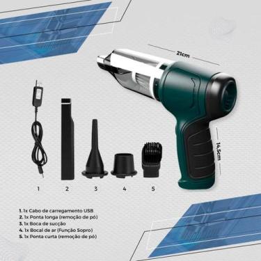 Imagem de Aspirador Mini Portátil Doméstico Elétrico Sem Fio Limpeza - Relet