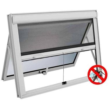Imagem de Maxim Ar Alumínio Com Tela Mosqueteira Integrada Vidro Mini