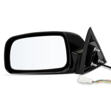 Imagem de LLPTA Espelho retrovisor lateral esquerdo - compatível com Toyota Camry 2007-2011 - Espelho retrovisor externo ajustável - Preto