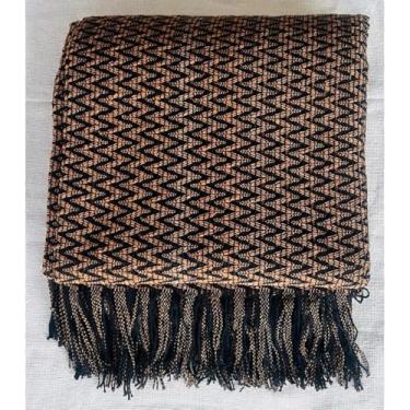 Imagem de Manta para Sofá Gigante Luxo 2,70mx2,55m, Detalhes com Franjas Premium de Algodão Capa Decorativa Protetora(BROWNIE KING LUXO)